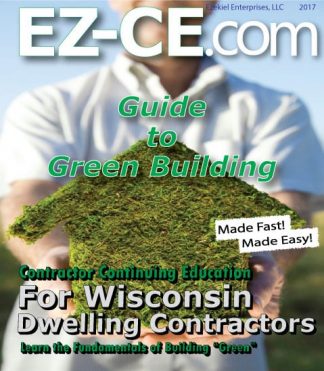 EZ-CE.com Wisconsin contractor continuing education course Guide to Green Building cover page